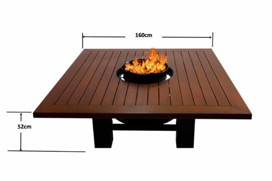 Heavy Square Firepit Table