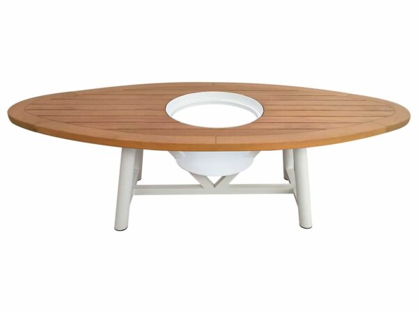Light Oval Firepit Table