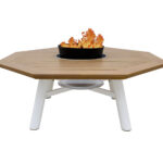 Light Octagon Firepit Table