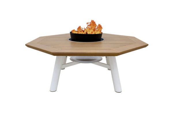 Light Octagon Firepit Table