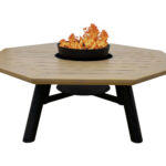 Light Octagon Firepit Table
