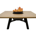 Light Square Firepit Table