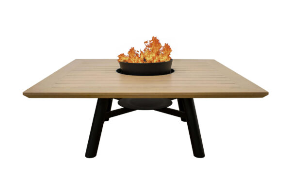 Light Square Firepit Table