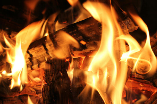 burning Wood chunks