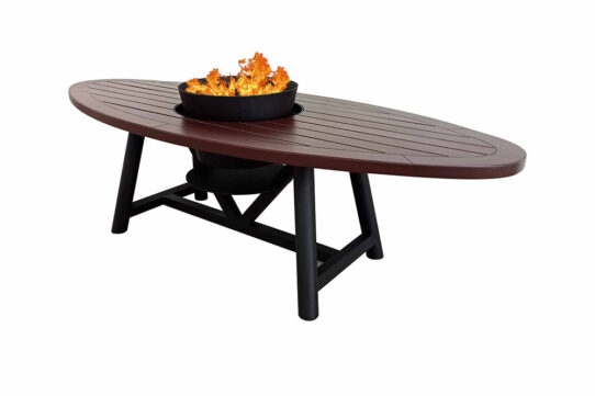 Oval Fire pit Table black 1