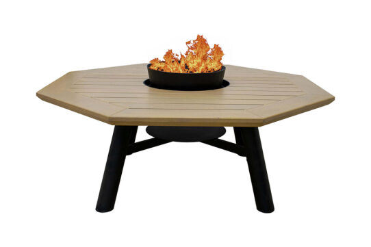 Small Octagon Fire pit table Black 1