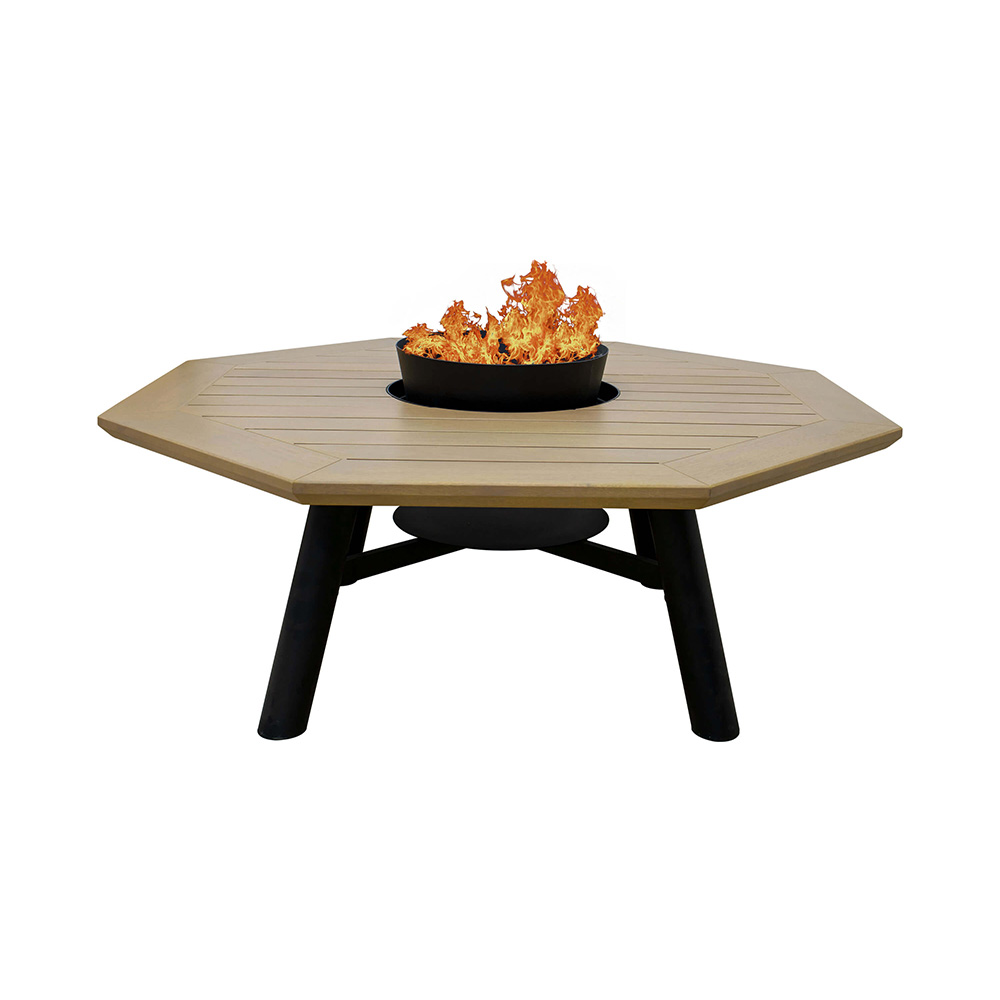 Small Octagon Fire pit table Black 1 Small Octagon Fire pit table Black 1